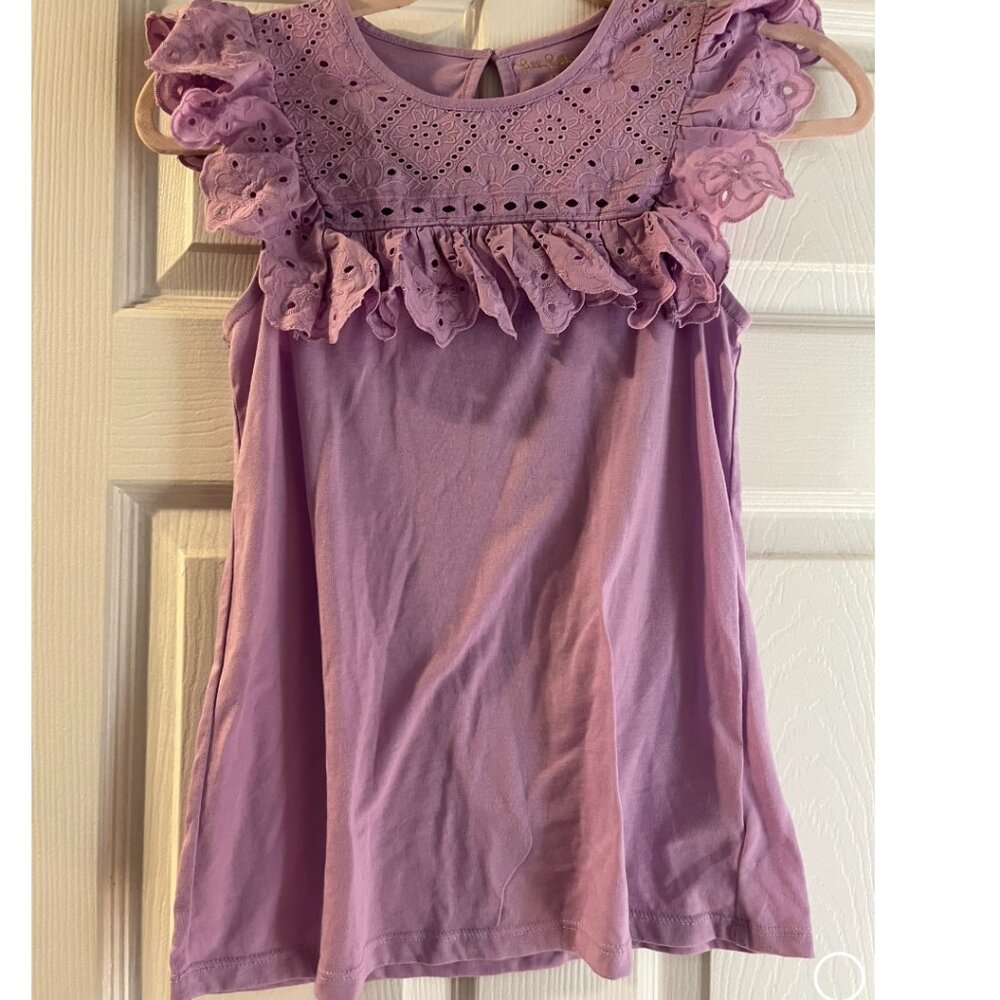 Lilly Pullitzer XXS purple tank with lace collar